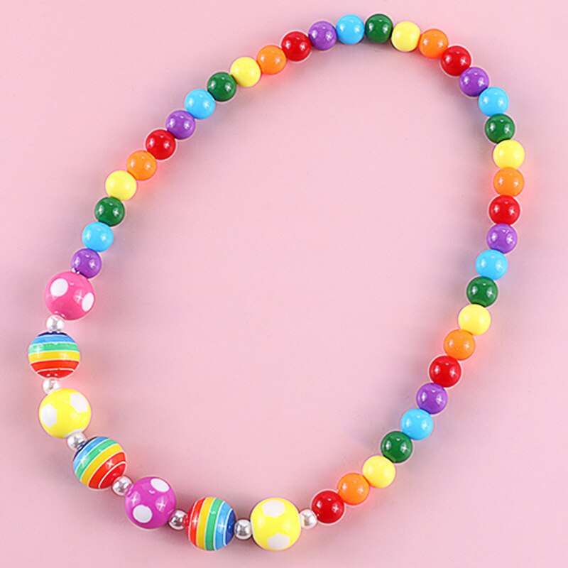 Makersland Snowflake Rainbow Beaded Necklace Cute Charm Pendant Jewelry Accessories Jewelry Necklace For Children: DKNL0150