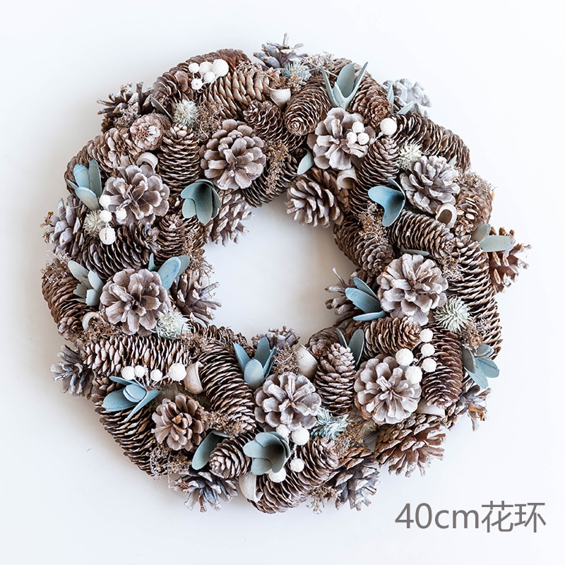 Handmade Christmas christmas Natural dry flowers wreath Snow Wreath wreath dried wreath