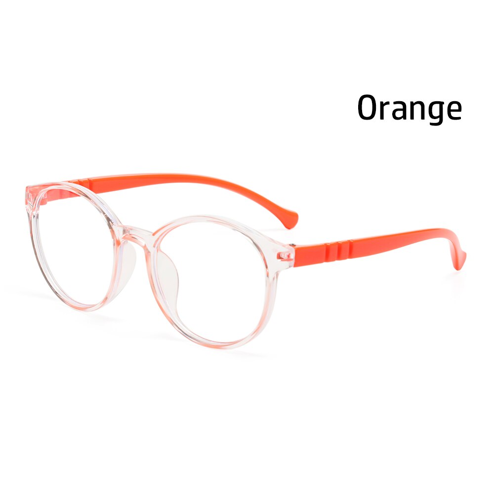 Kids Anti Blue Light Glasses Boys Girls Ultra Light PC Soft Frame Clear Lens Eyewear Eye Protection Computer Eyeglasses: type1-orange