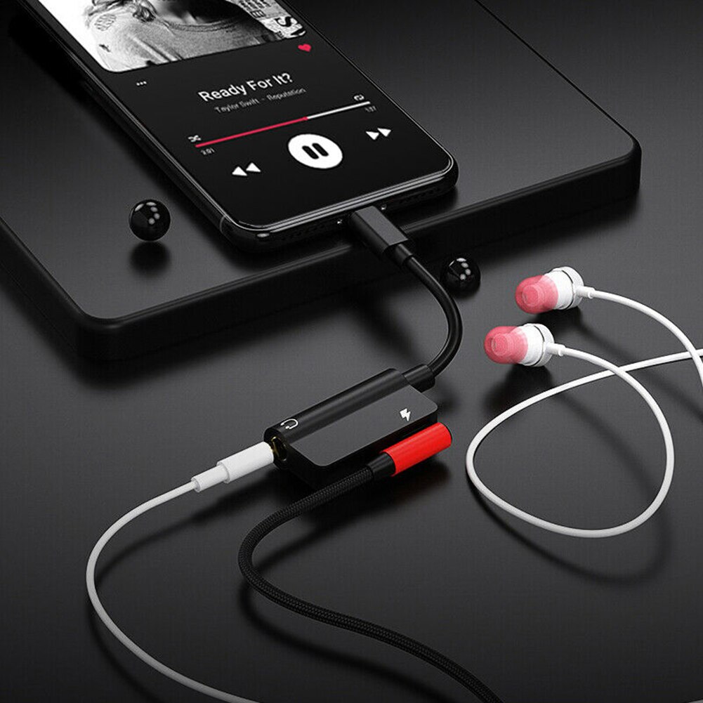 Hoofdtelefoon Adapter Voor Iphone 7 8 X Xs 11 Telefoon Jack Adapter Voor Bliksem Naar 3.5Mm Audio Hoofdtelefoon Kabel opladen