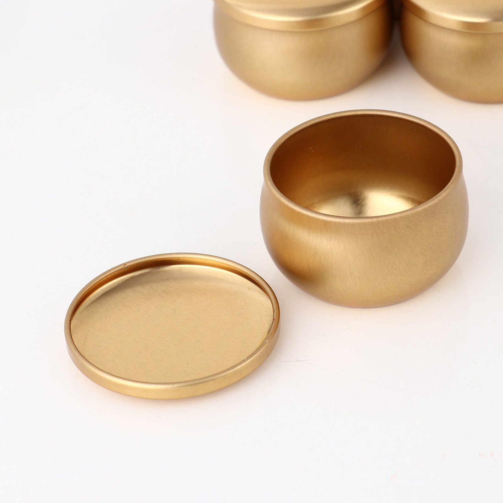 Jarra de tambor de hojalata de Color sólido, contenedor de té, latas de vela con tapas para fabricación de velas, tarro de almacenamiento de alimentos, 4 Uds.