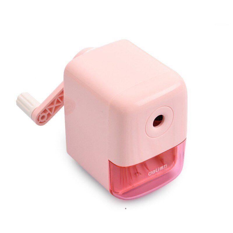 Pencil Sharpener Child Students Hand crank Pencil sharpener Kindergarten Pencil sharpener lovely Multifunction Automatic lead: Pink