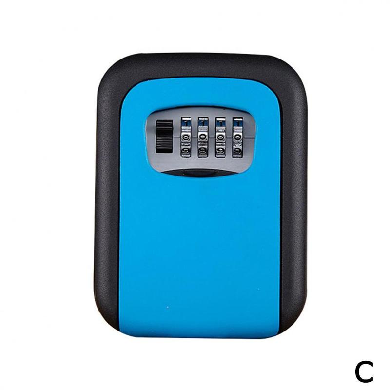 Key Lock Box Wall Mounted Aluminum Alloy Key Safe Box Weatherproof 4 Digital Combination Key Storage Lock Box Indoor Outdoor: C