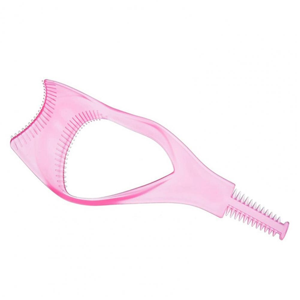 Compact Safe Makeup Mascara Comb Guide Card Tool Lightweight Eyelash Mold Reusable for Lady:  Pink