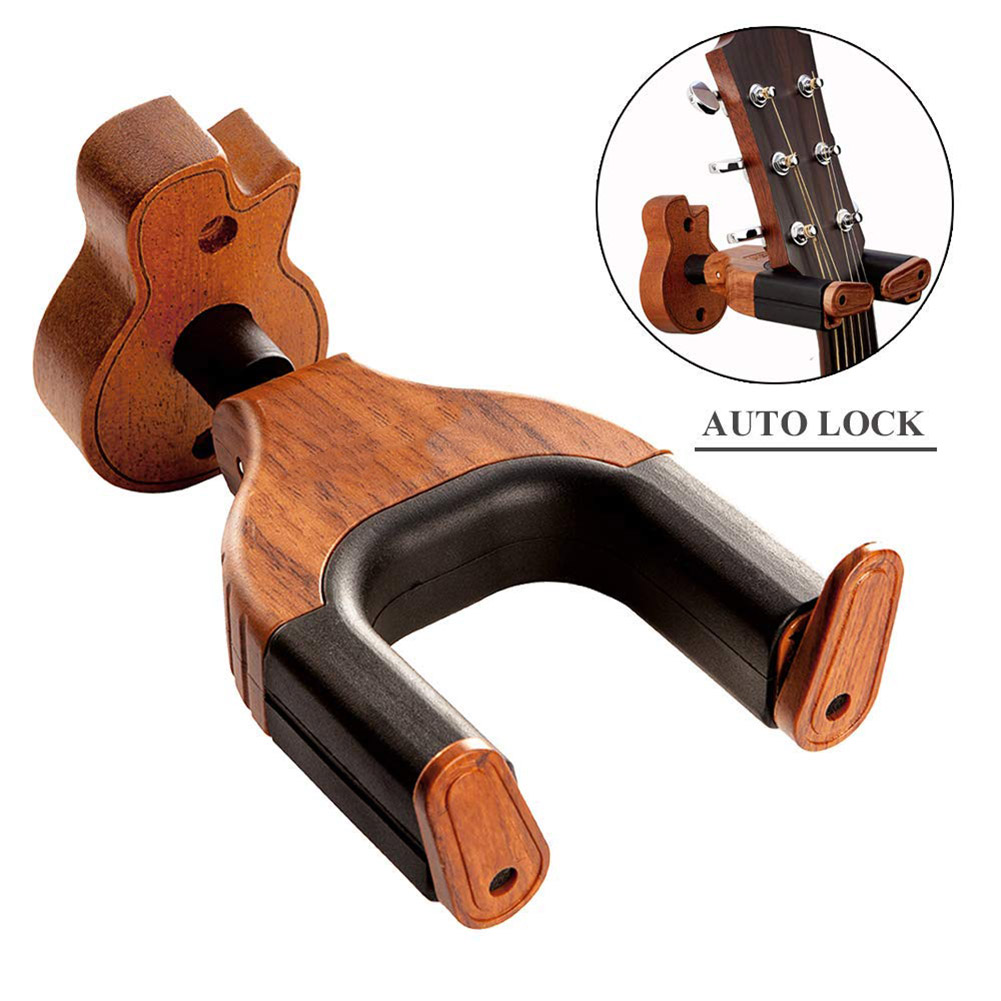 1 stk trævægbeslag guitar bøjle holder krog holder hængende beslag husholdning praktisk guitar bøjle holder krog