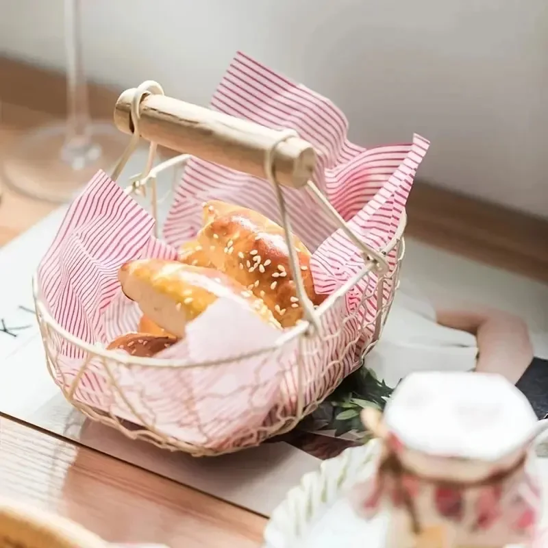 50Stck/1viel Wachs Papier Lebensmittel Verpackung Geschenkpapier Lebensmittel Klasse Fett Papier für Brot Sandwich Burger Ölpapier backen Werkzeug backen