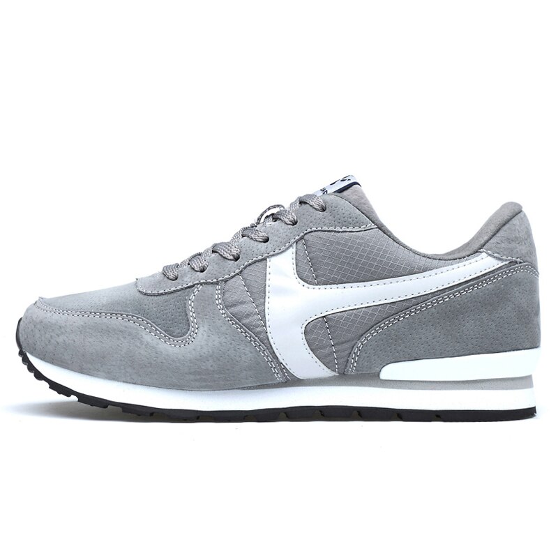 Soft Suede Leather Men Running Shoes Lifestyle Spring Men Sneakers Hard Sole Light Running Sports Shoes