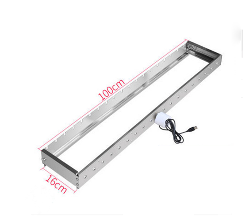 Stainless Steel Automatic Flipping Barbecue Grill Adjustable width tumbling skewers machine Outdoor Portable: 19holes