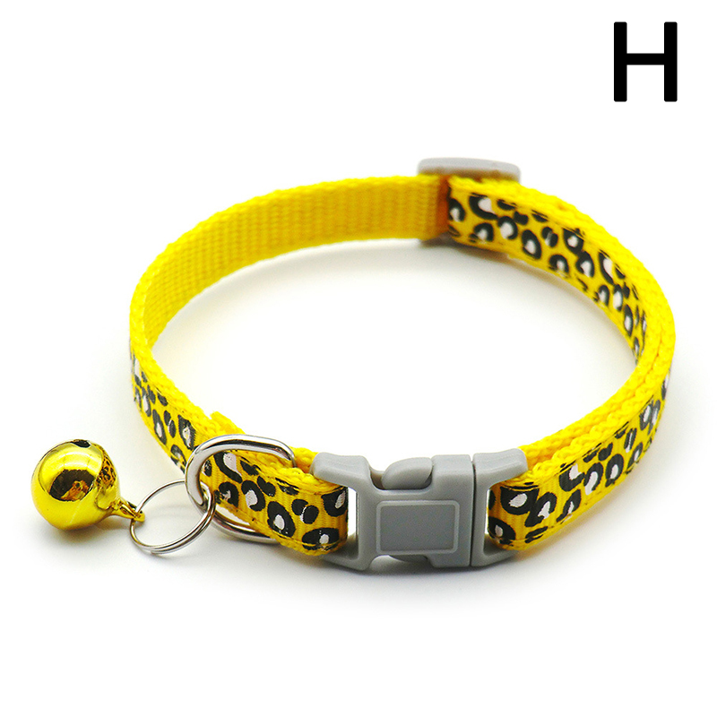 gato leopardo perro Collar de hebilla ajustable perro de dibujos animados mascotas collares lleva gato Pet Id etiqueta accesorios Animal productos: H
