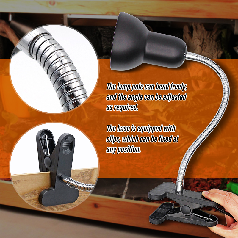 impostato portalampada per rettili UVA + UVB 3.0 con termometro a clip, igrometro, lucertola, tartaruga, tartarugatura, lampadina riscaldante 220V