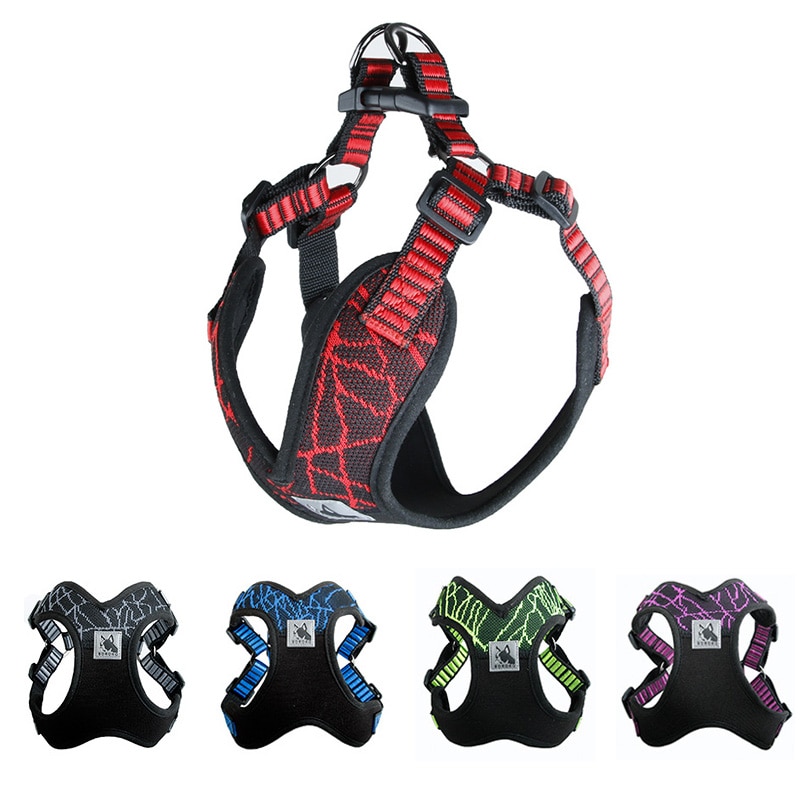 5 Kleur Sport X3 Pet Dog Harness En Leash Set Voor Honden Reflecterende Puppy Hond Vest Harnassen Shih Tzu Franse bulldog Leads Keten
