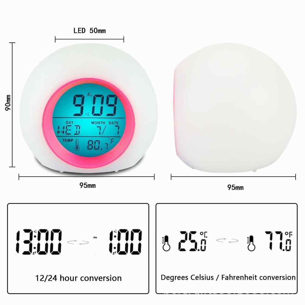 Kinderen Nachtkastje Sfeer Klok Digitale Wekker Decoratie Klok Tafel Klok Led Klok Met Thermometer