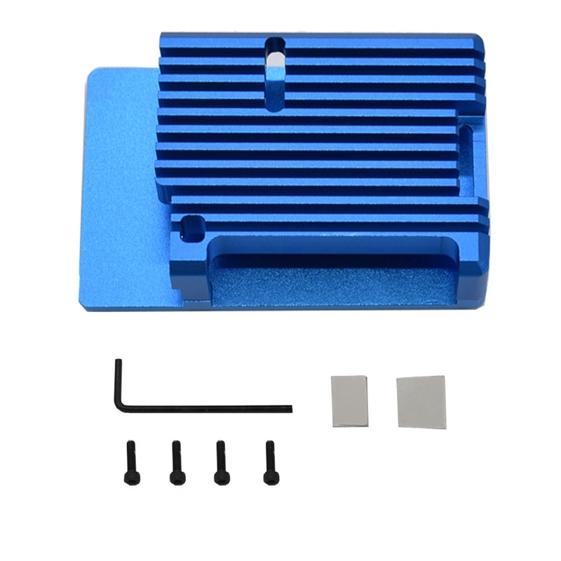 Aluminium Legierung Schutzhülle CNC Gehäbenutzen Metall Hülse passen für Himbeere Pi 4