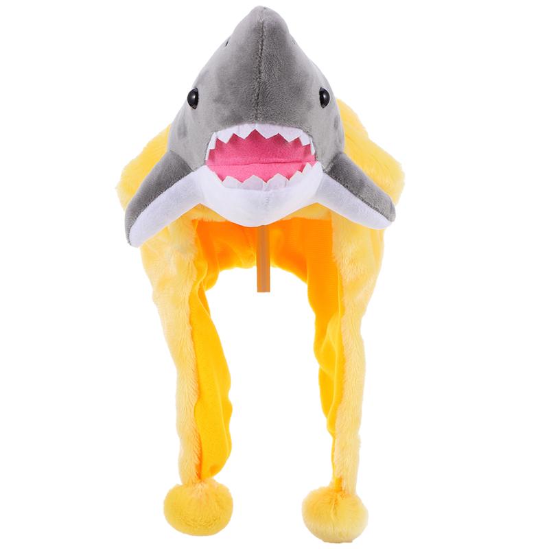 Shark Shape Hood Shark Headgear Shark Hat Warm Hats Party Photo Props