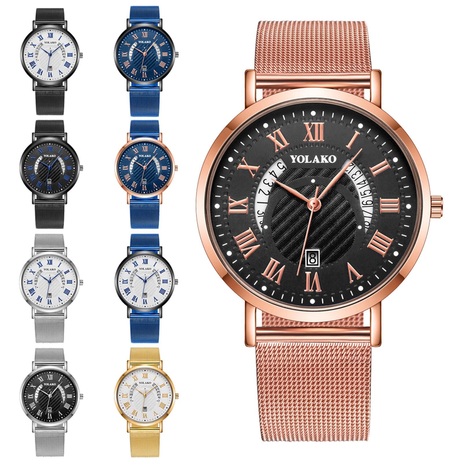 Otoky Minimalistische Mannen Horloge Romeinse Mannen Casual Quartz Horloges Heren Glas Roestvrij Stalen Mesh Band Horloges Sport Reloj