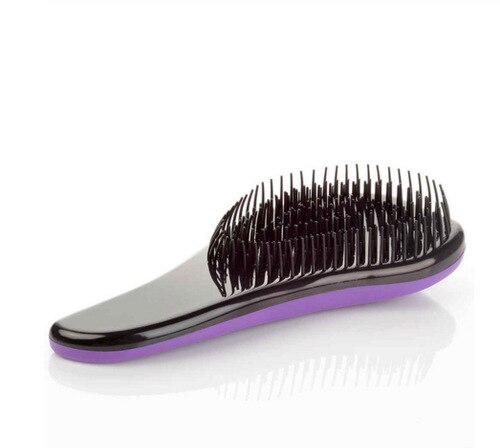 Baby Kids and Women Detangling Hair Brush Combs Salon Gentle Anti-static Brush Tangle Wet Dry Bristles Handle Tangle Curly: Purple