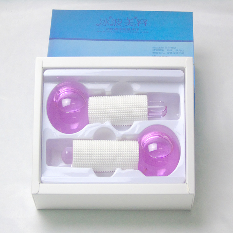 1Pair Crystal Ice Wave Beauty Ball Beauty Salon Face Eye Massager Roller Water Wave Ball Facial Massage Remove Fatigue Home Tool