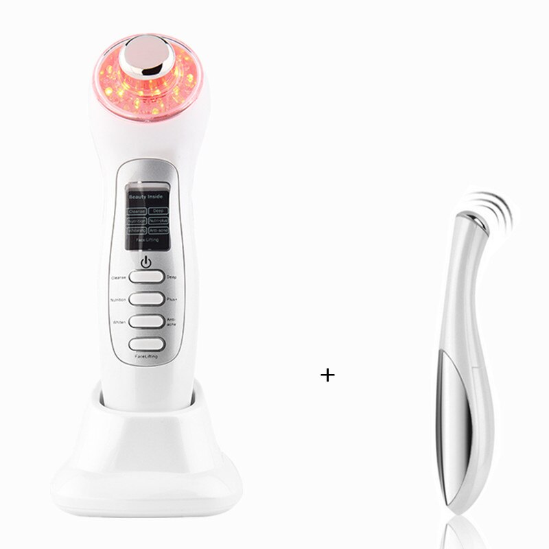 ultraschall 3MHz Galvanische 7 in 1 Haut Gesichts Pflege LED Blau verrotten Licht Photon Mikro-strom Aufzug hautstraffung Schönheit Gerät: 10