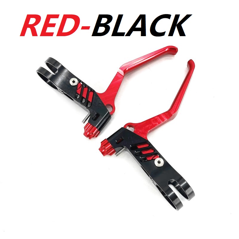Hopfällbar cykelbromsspak aluminiumlegering cnc ihålig v-broms c-bromsok bromsspakar för bromptoncykel: Röd