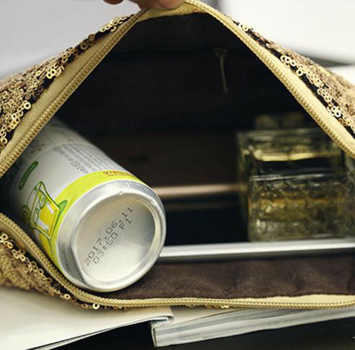 Dames clutch met pailletten, dinertas, glanzende portemonnee, draagbare schoudertas met ketting