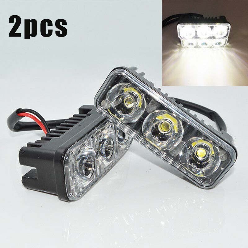 2 st 3 led supervit hög effekt bil drl varselljus dimljus universal