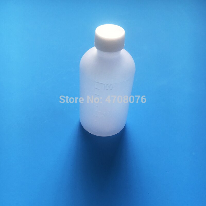 100ml 20pcs/pack PE lab reagent bottle with scale Plastic sample bottle with screw cover narrow mouth round for chemical test
