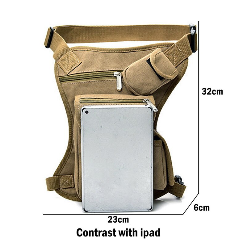 Puimentiua, bolso de viaje para hombre para montar en motocicleta, bandolera de cintura portátil, bolsa informal de lona, varios bolsillos