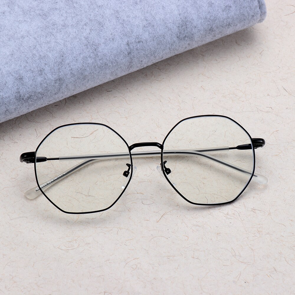 Round Frame Metal Glasses Simple Retro Anti-Radiation Blue Light Blocking Gaming Computer Glasses Eyeglasses For Hiking