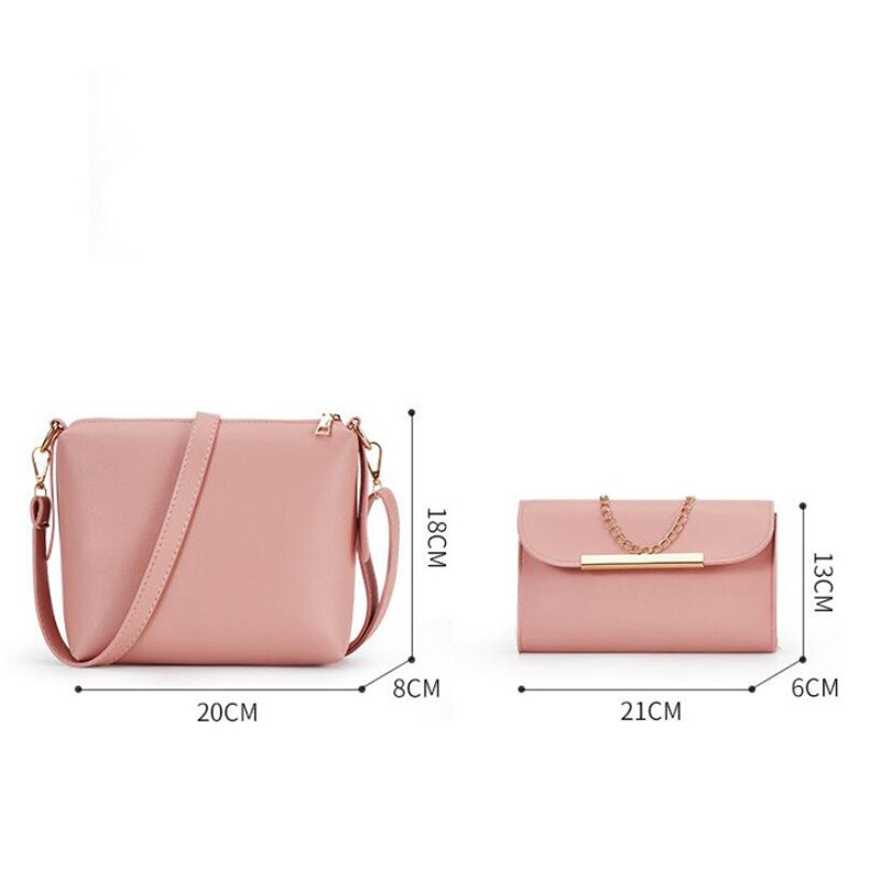 3 uds. Bolsas compuestas para las mujeres, juego de nuevas bolsas de hombro de cuero PU, bolso de borla, bolso Casual, bolso de mensajero compuesto de