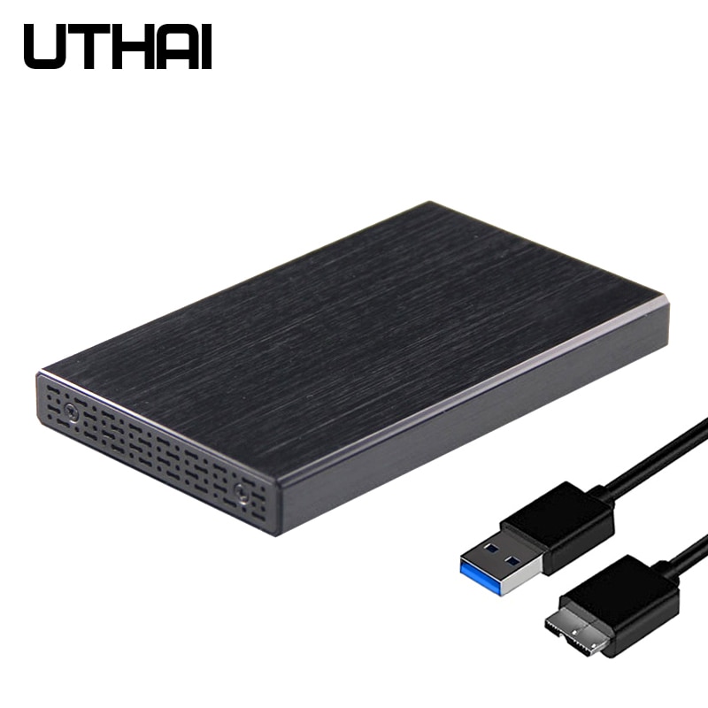 Suporte externo do cerco do ssd de sata3 do caso de usb3.0 hdd mobie de uthai g14 6tb hardisk portátil 2.5 polegadas sata à caixa de usb com cabo