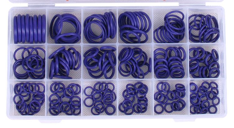 O-RING para aire acondicionado de automóviles sello de junta tórica de aire acondicionado automotriz, aire-mandil de acondicionamiento: 18 types purple
