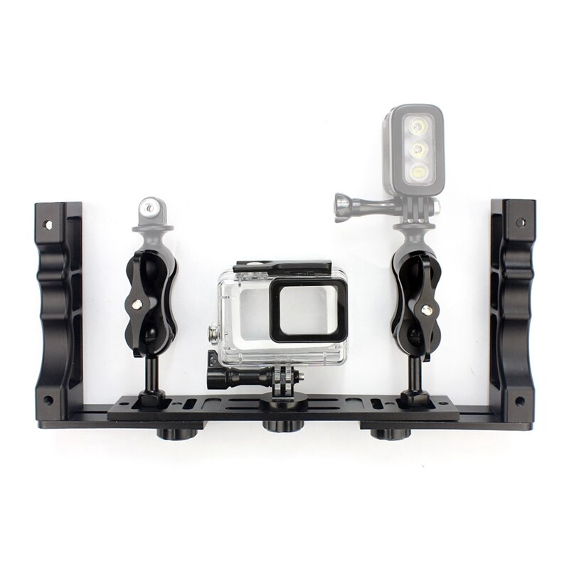 Cnc Scuba Diving Underwater Light Arm System Three-Clip Tray Bracket Handle Grip Stabilizer Video Gopro Digital Slr Camera