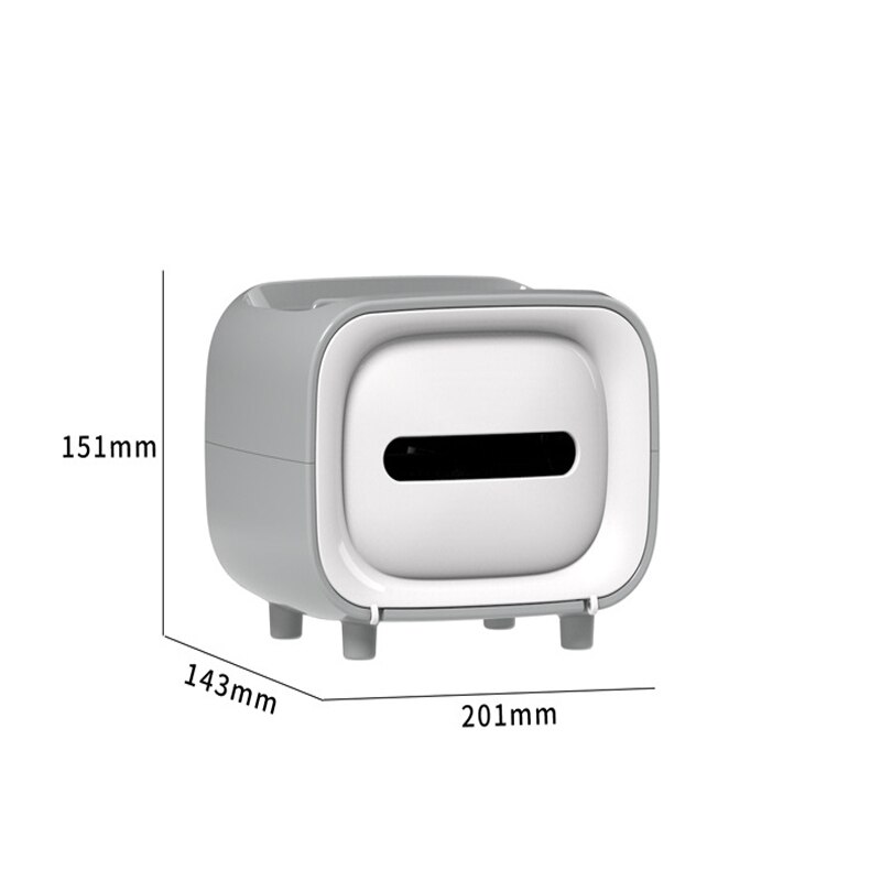 Office Desktop Multi-function Paper Towel Box Simple Plastic Storage Paper Drawing Box Paper Towel Distributor