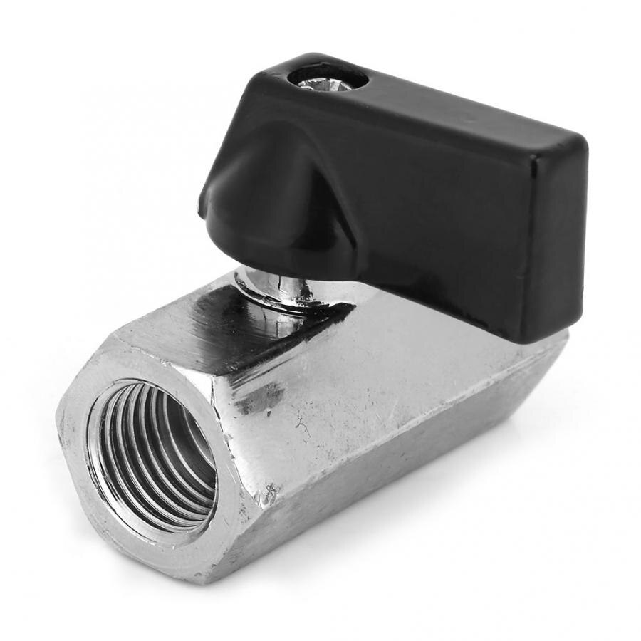 1Pcs G1/4 Gas Pipeline Manipulator Valve Mini Brass Plated Chromium Female Thread Ball Valve with Straight Handle