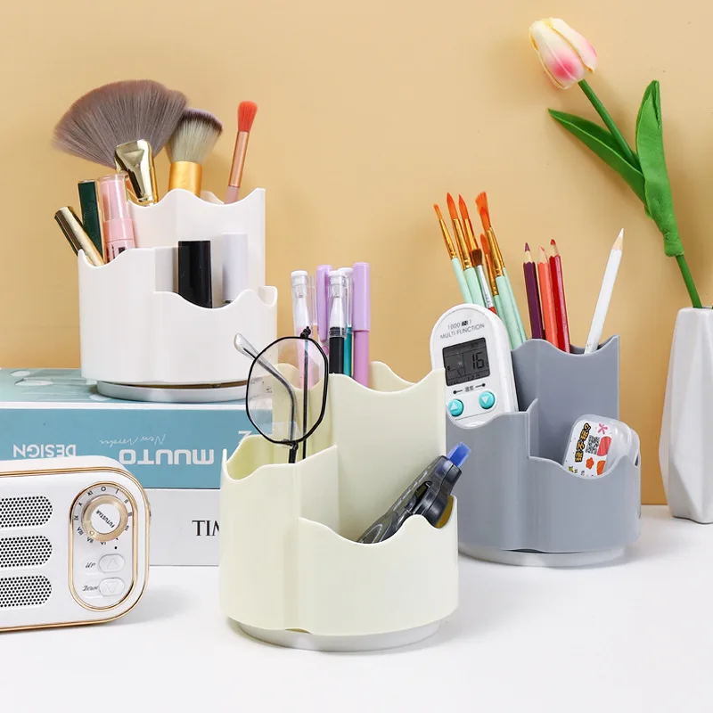 Ferris Wheel 360° Rotating Pen Holder Large Capacity Cute Pencil Storage Box Desktop Organizer School Office Stationery