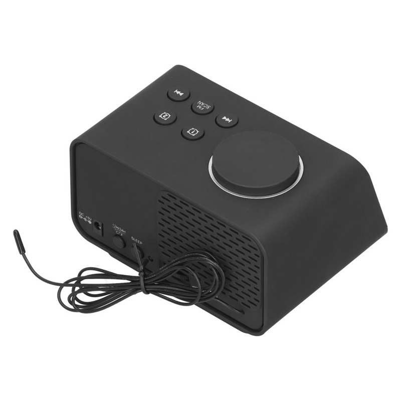 Electronic Clock Desktop Digital Radio Clock USB Charging Electronic Alarm Clock for Bedroom US 100-240V Radio Digital Clock