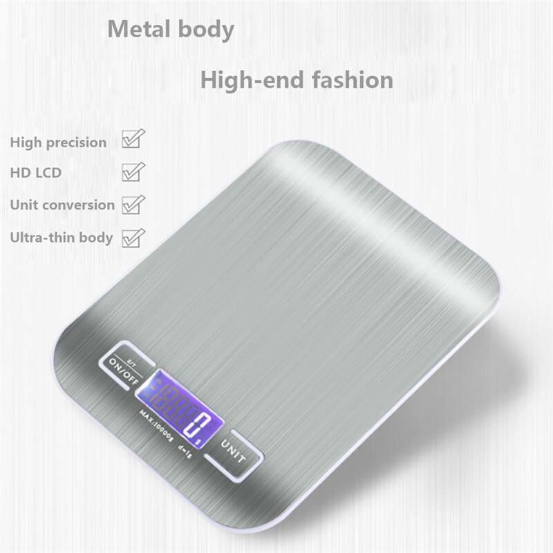 Stainless Steel Weighing Scale Kitchen Scale Postal Balance Appliances Accessories Smart Digital LCD Electronic Scales