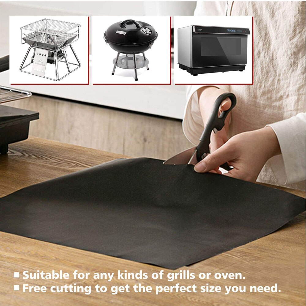 2/3/5Pcs 40X33Cm Bbq Grill Matten Non Stick Bakmat Herbruikbare Barbecue Pad hittebestendigheid Koken Plaat Grillen Accessoires