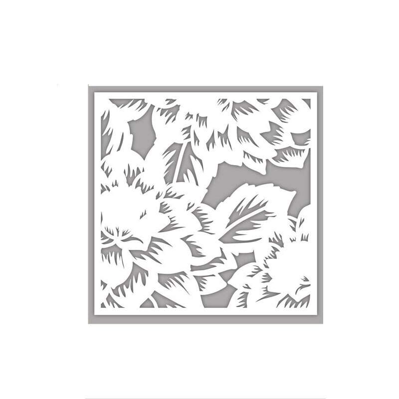 Plastic Stencil Diamond Shape Rose Bloem Stippen Muur Vorm Scrapbook Kaart Maken Diy Ambachten Stencil 12: 3
