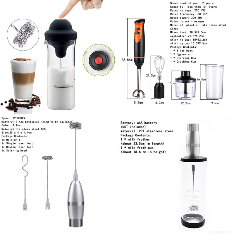 Montalatte cappuccino elettrico montalatte automatico miscelatore latte Hibrew cappuccino e caffè latte frullino latte elettrico tazza montalatte