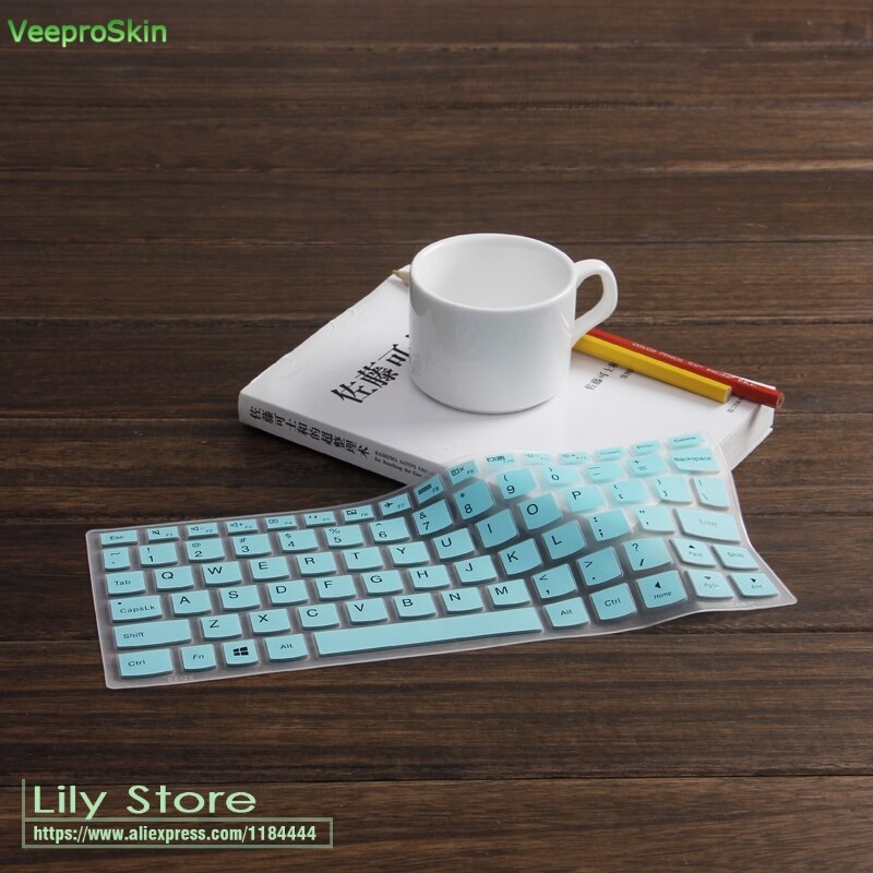 Silikone tastatur cover hud til lenovo yoga 330-11 igm 330 11 igm 330(11) 330-1111.6 tommer touch-screen bærbar computer: Hvidblå