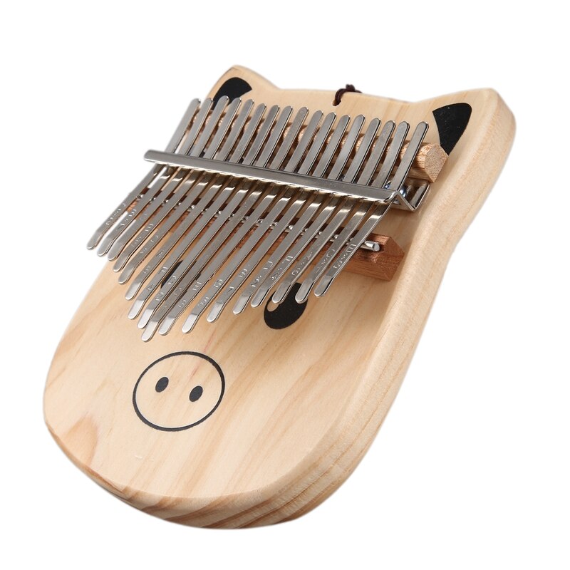 Mini Kalimba 17 Keys Thumb Piano with Tune Hammer Wood Hand Finger Piano Mbira for Kids Adult Beginners