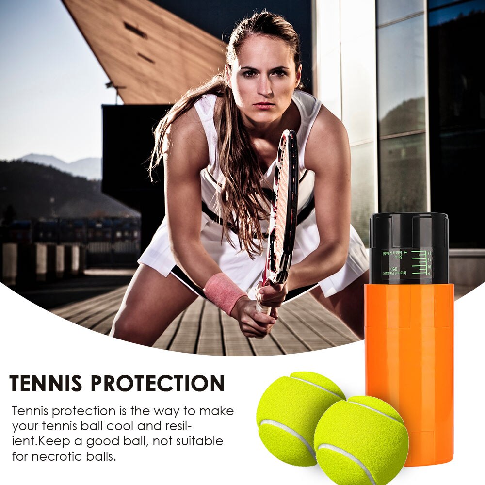 Bidon Sous Pression Pour Balles De Tennis – Réservoir De Réparation, Pression 14psi, ABS Renforcé, Compact 21.5x8.5cm