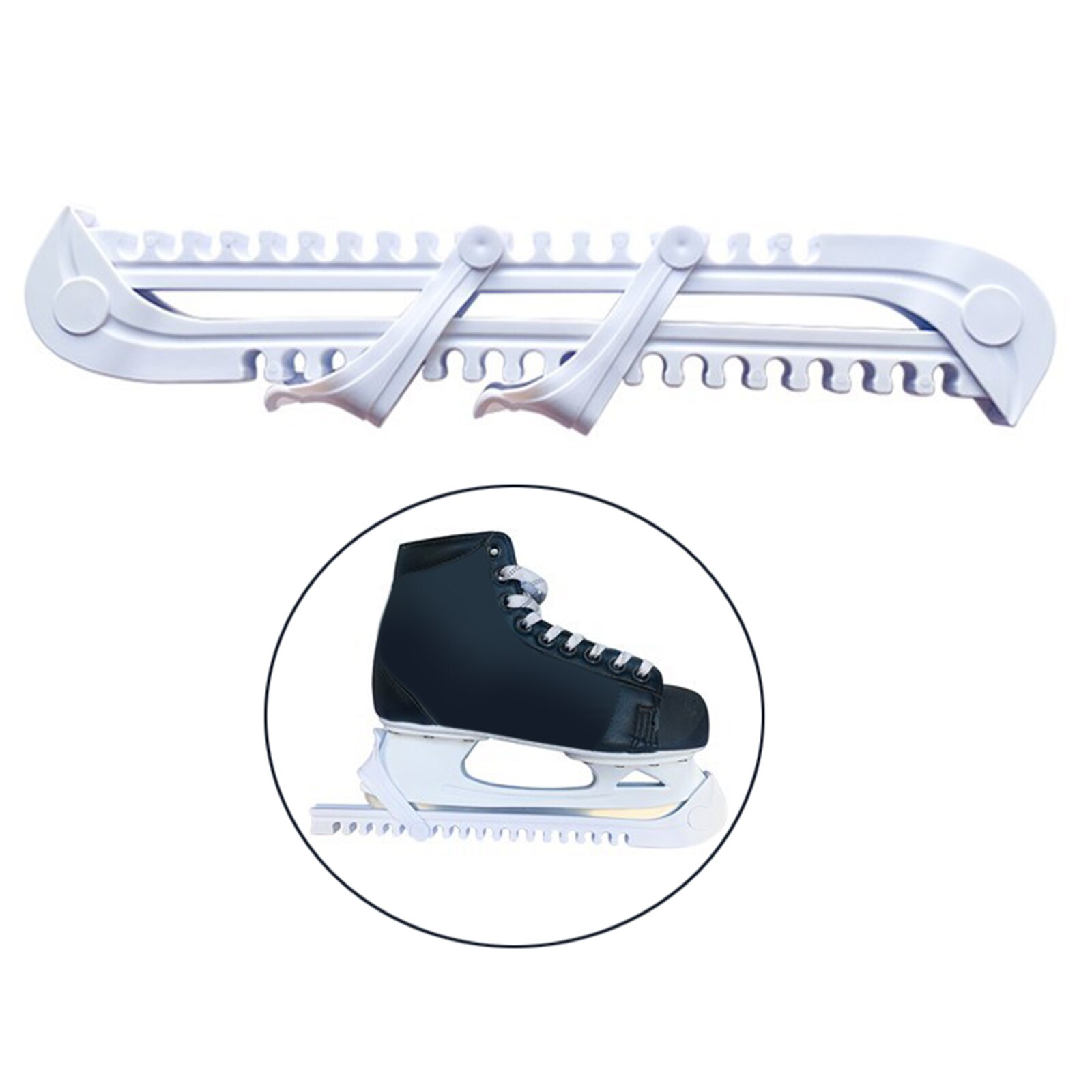 Skates Blade Guard Plastic Skating Boots Protection Off Ice Protect Guard: White