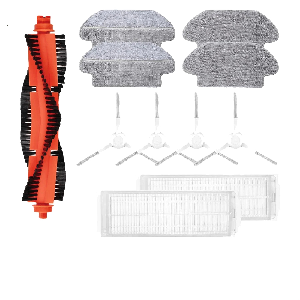 Pièces de rechange pour aspirateur Robot Xiaomi Mi Mop 2S / Mop P / Mop Pro / XMSTJQR2S / STYTJ02YM, brosse latérale principale, filtre Hepa: green