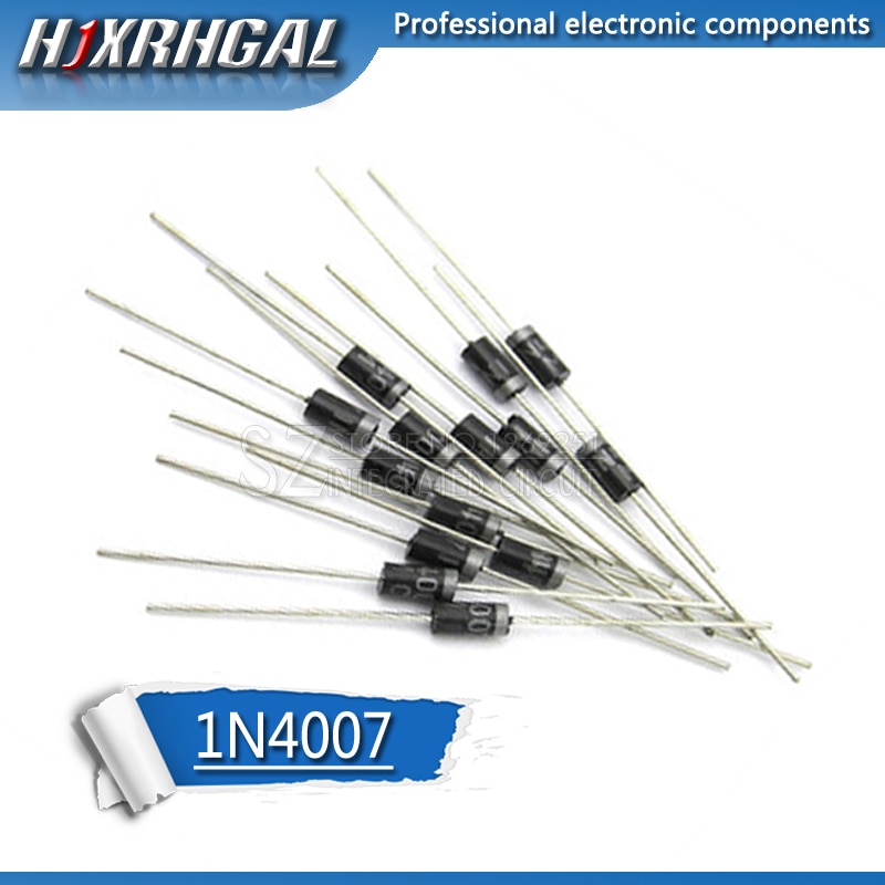 100 pièces 1N4007 4007 1A 1000 V DO-41 Redresseur Diode IN4007 hjxrhgal