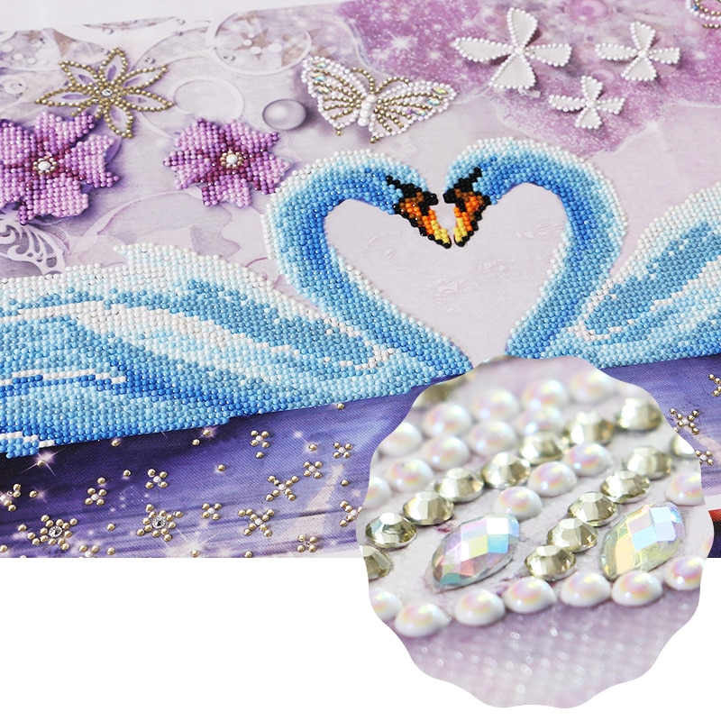 DIY Diamond 5D Eternal Love Diamond Painting Swan Round Diamond Mosaic Home Decor Diamonds Embroidery wedding
