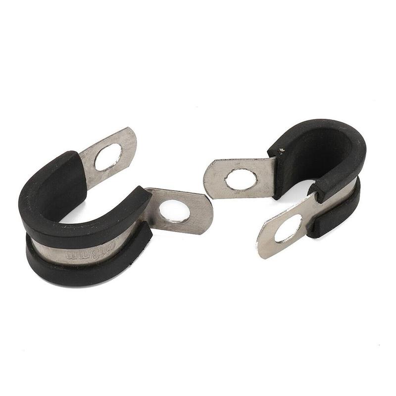 52 stücke Kabel Klemme Gummi Draht Klemmen Edelstahl Gummi Gepolstert Isolierte Klemme R bilden Metall Klemme Einfach zu Installieren