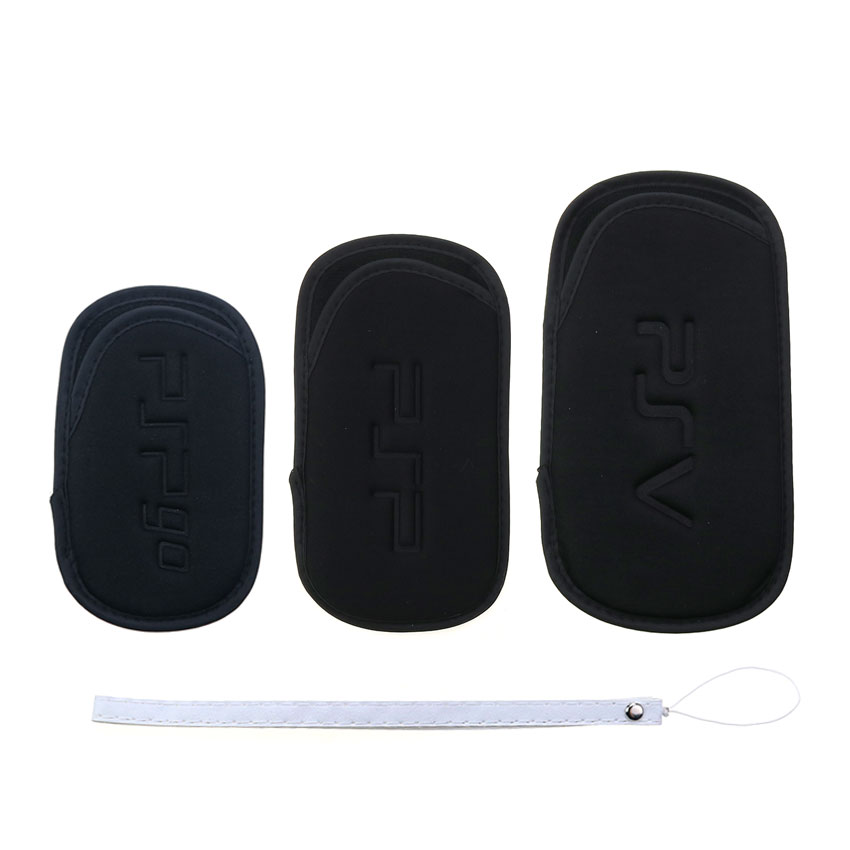 YuXi para PSP 1000 2000 3000 bolsa de almacenamiento de transporte protectora suave funda con cordón de muñeca para consola PSV PSP Go