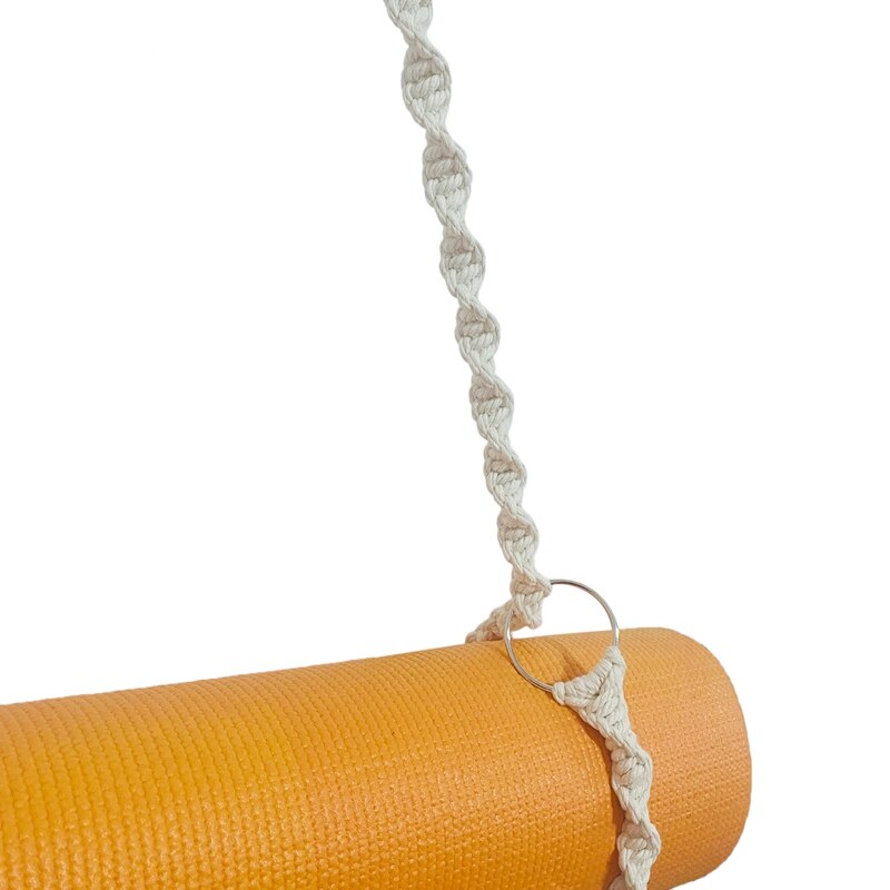Yoga Mat Carry Strap Handmade Boho Crochet Macrame Adjustable Shoulder Strap For Yoga Mat Sling Pilates Exercise Fitness